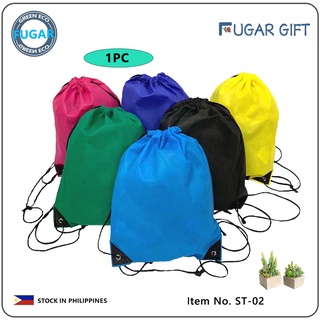 1PC Drawstring Bag Backpack Eco Bag Plain Non-woven String Bag Storage Organizer String Bag #ST02