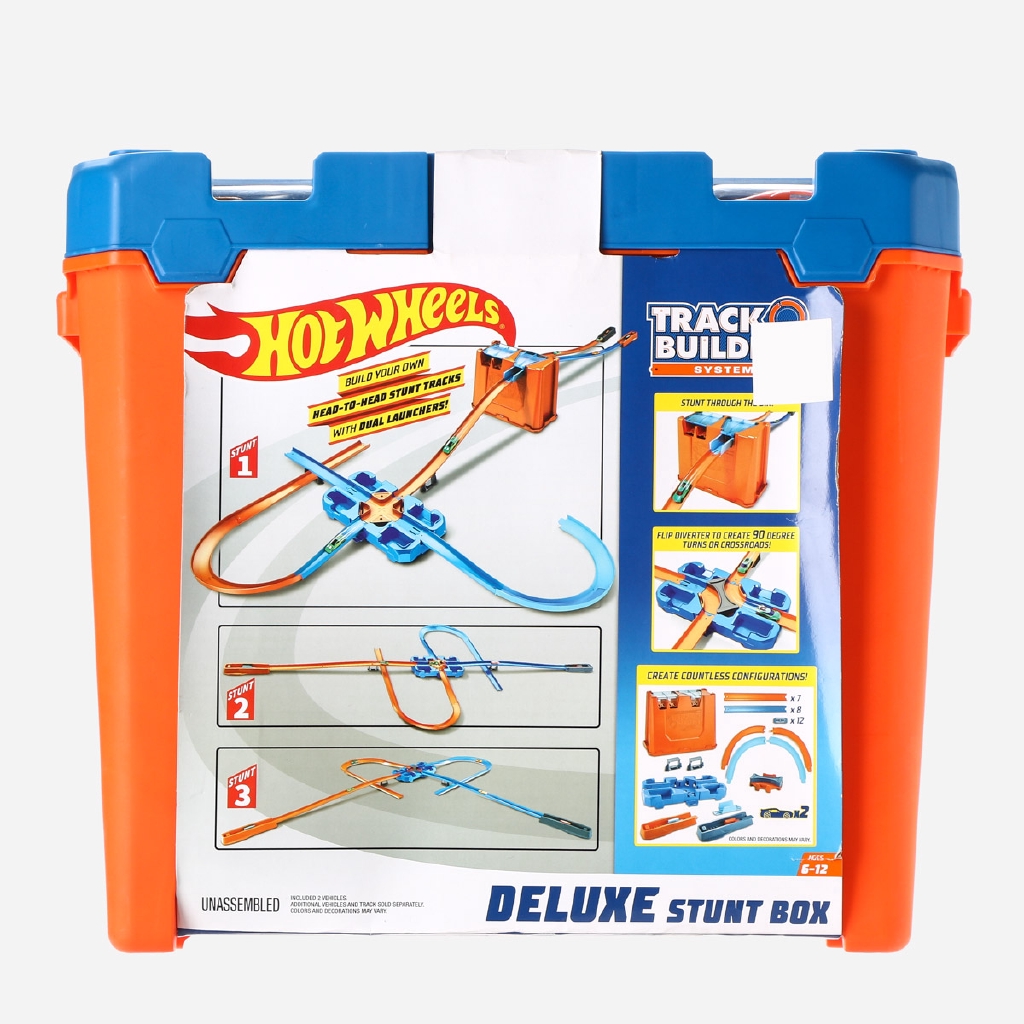 hot wheels track builder deluxe stunt box