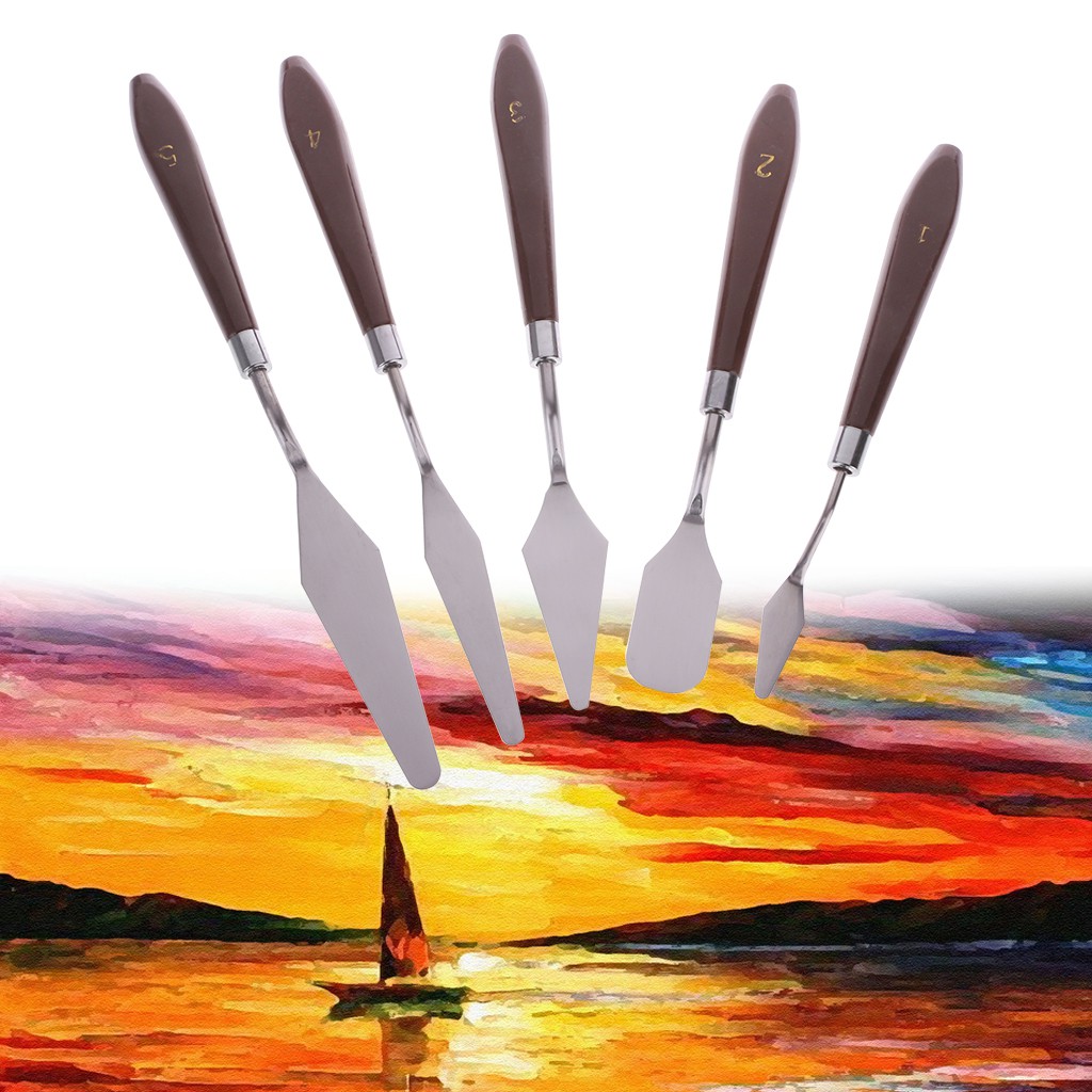 5PCS Professional Steel Artist Oil Painting Art Paint 