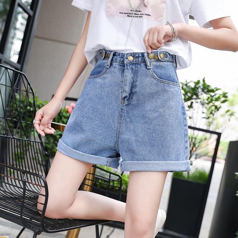 Women Korean High waist Denim Shorts Retro Maong Shorts COD Shopee