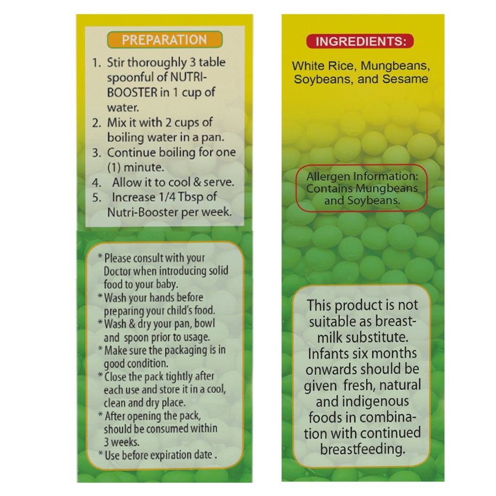 NUTRI BOOSTER CEREAL 600Grams BABY PORRIDGE, PUREE & CEREAL FOOD PICKY EATER & WEIGHT GAIN SUGAR FRE