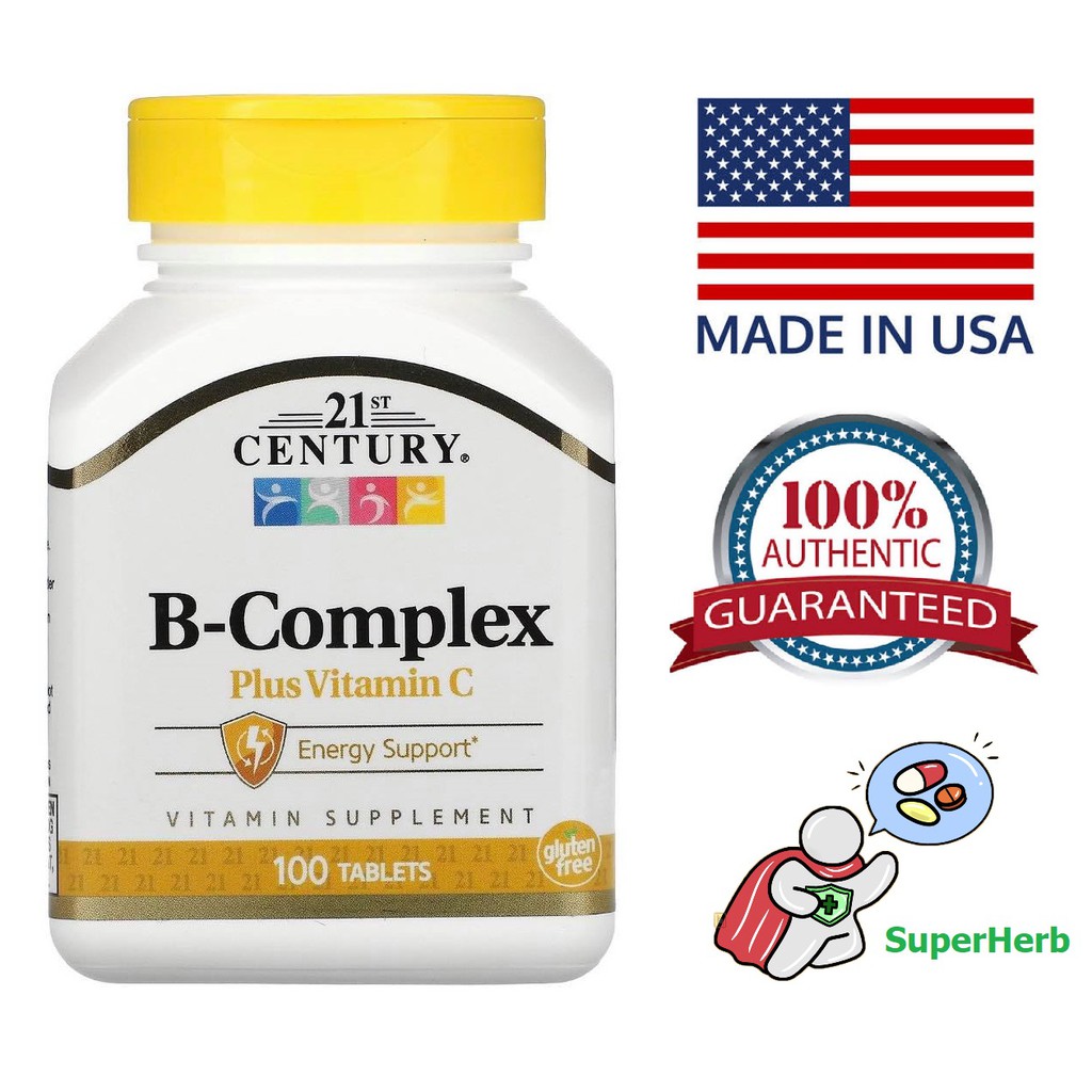 21st Century, B Complex Plus Vitamin C, 100 Tablets | Shopee Philippines