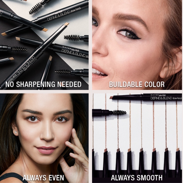 Maybelline Tattoo Brow Ink Pen and Define and Blend Pencil Waterproof, Smudge proof, Eyebrow