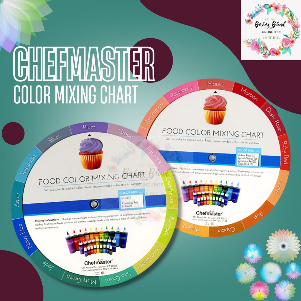 Chefmaster Color Wheel Mixing Chart Shopee Philippines