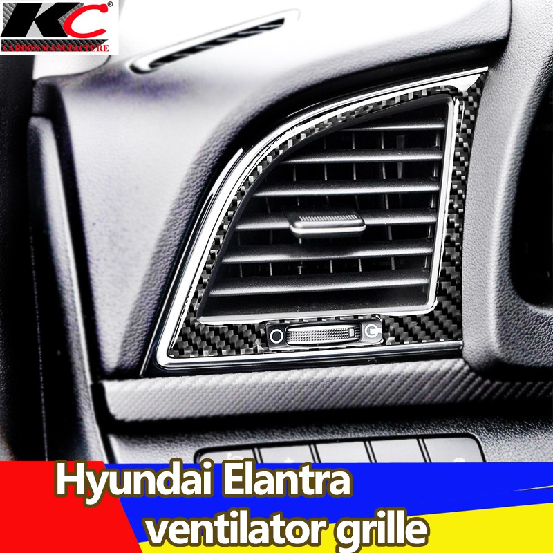 Car Interior Accessories Carbon Fiber Air Outlet Knob Car Stickers For Hyundai Avante Elantra Sport