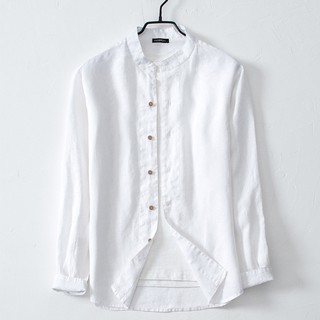 collarless white shirt slim fit