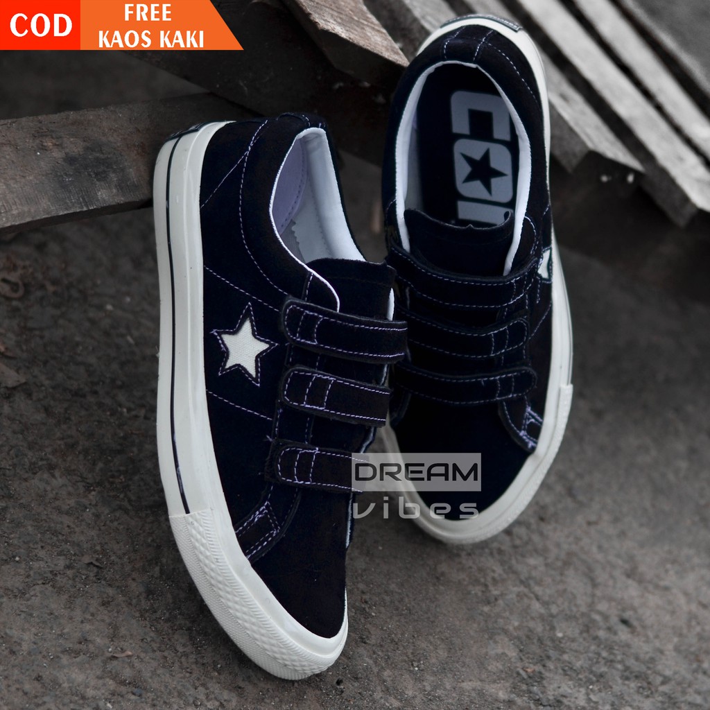 black velcro converse