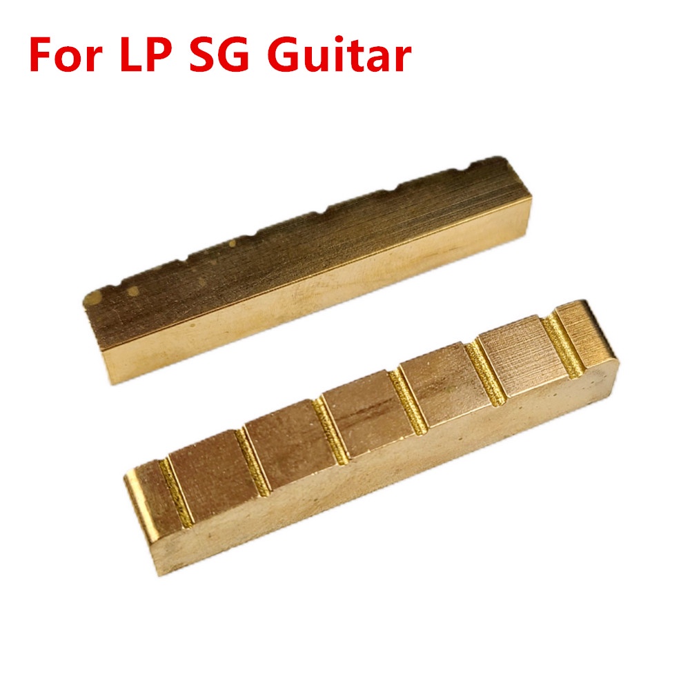 PF(Original)1 Piece Solid Brass Metal Electric Guitar Nut 43mm for