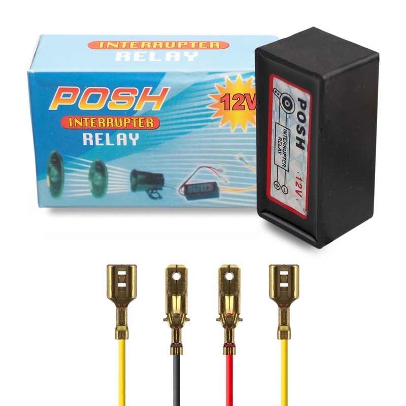 Posh Horn Relay Interrupter 12V Universal For Motorcycle Horn / LED