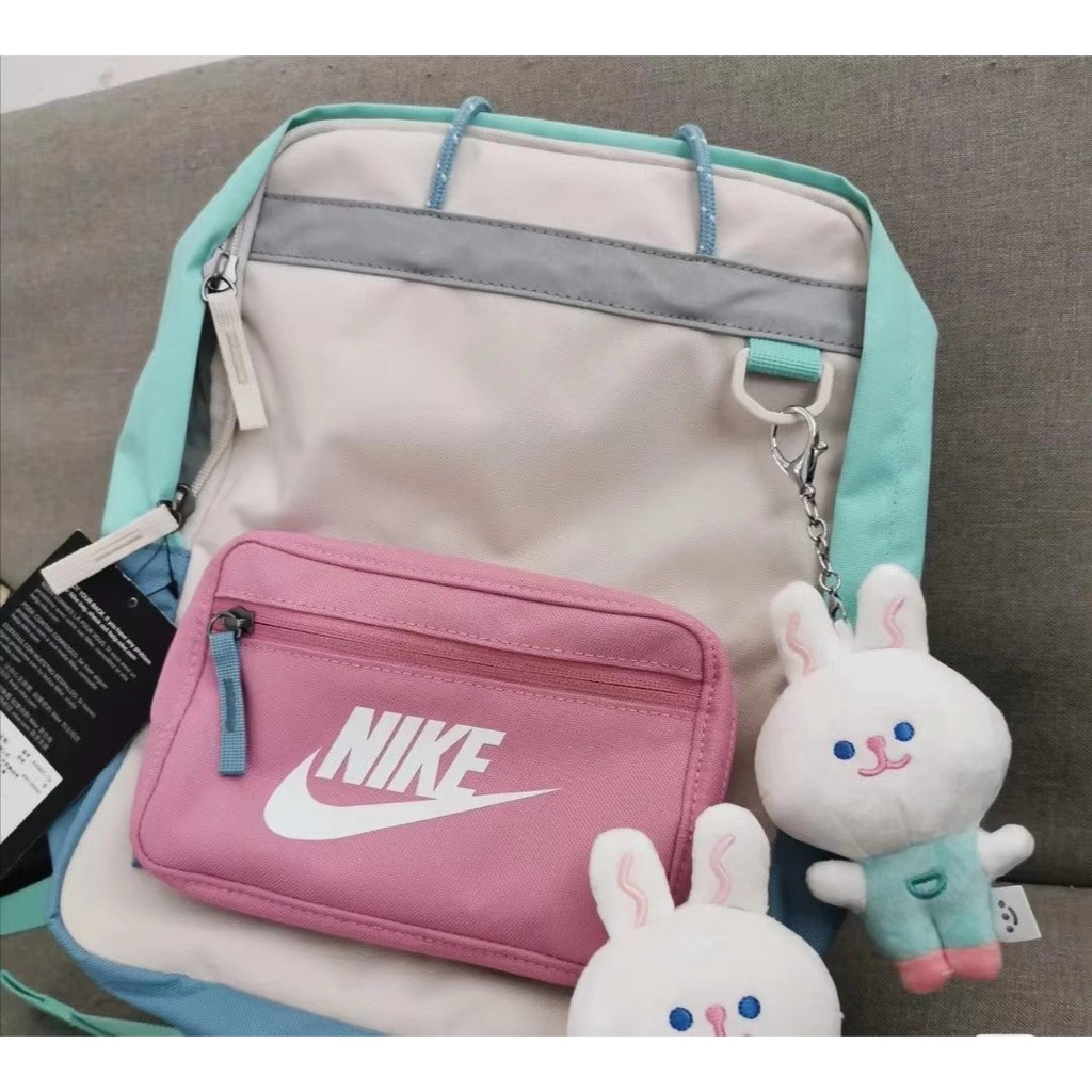 W2BV Nike Tanjun New Fashion Black Backpack Men Women Sport Bag Casual Backpack 25*33*14cm●
