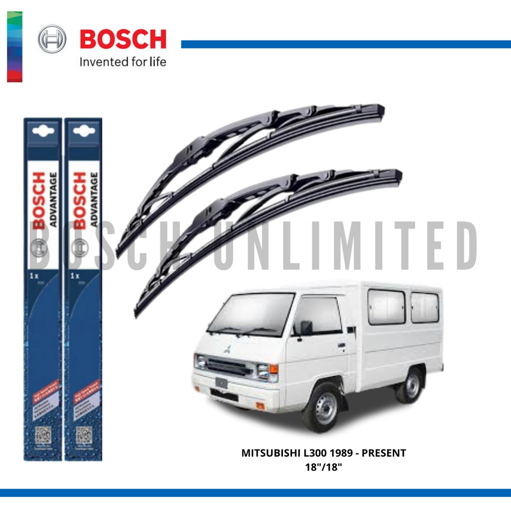 Bosch ADVANTAGE Wiper Blade Set for MITSUBISHI L300 1989 PRESENT (18