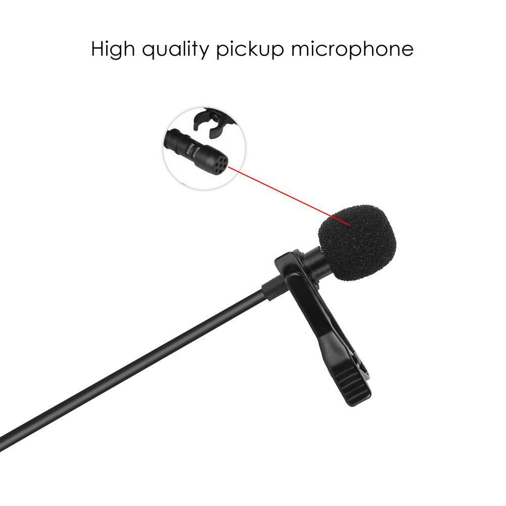 Bamaxis Lapel Microphone Condenser Mic for iPhone & Android 3.5mm Clip