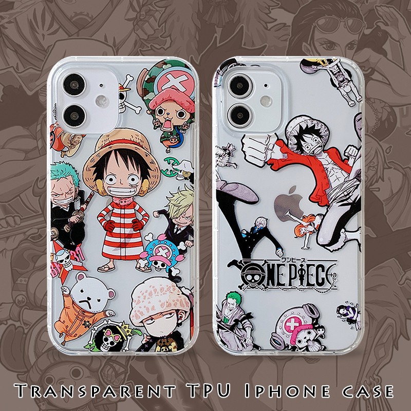 one piece case iphone 12promax 12pro 11 11pro xs max xr 7 8 plus clear