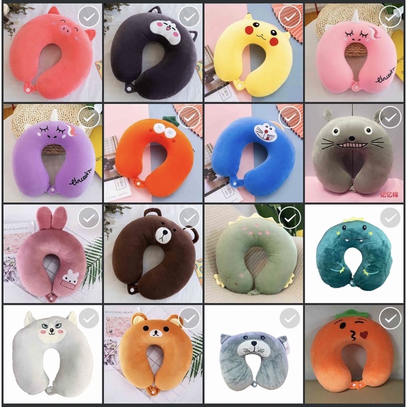 U-Shaped Cervical Character Design Neck Pillow Soft Pillow | Shopee ...