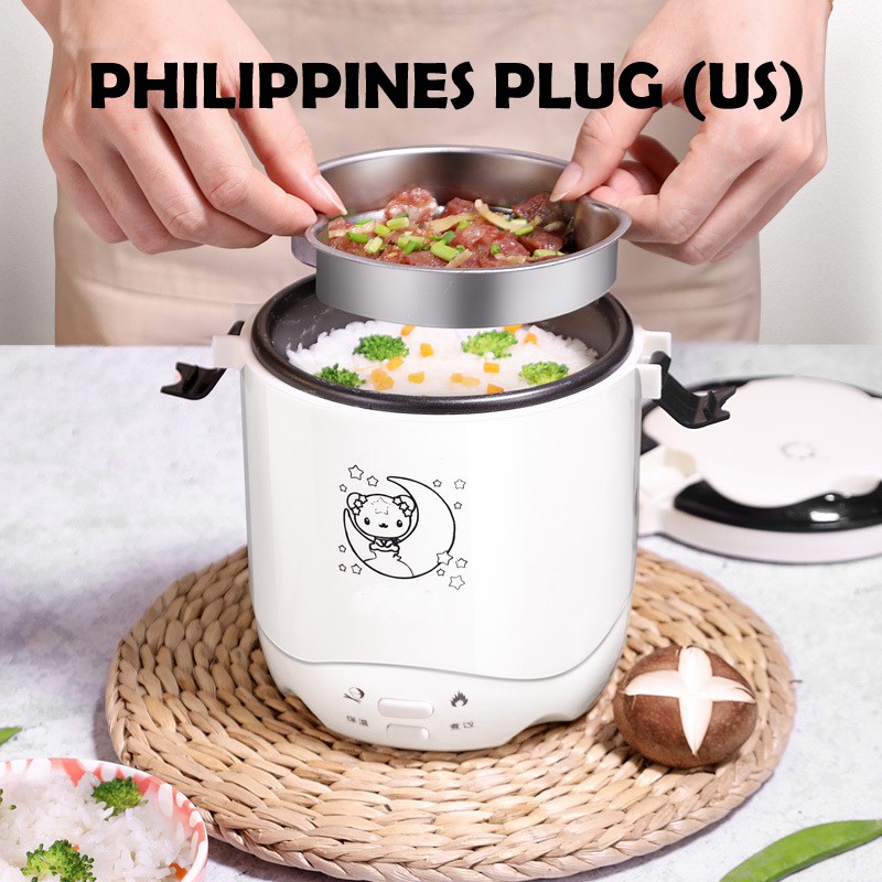 Portable Single Mini Rice Cooker Electric Food Steamer Student