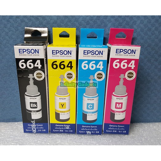 Genuine Epson T664 Ink (Set of Four) | Shopee Philippines