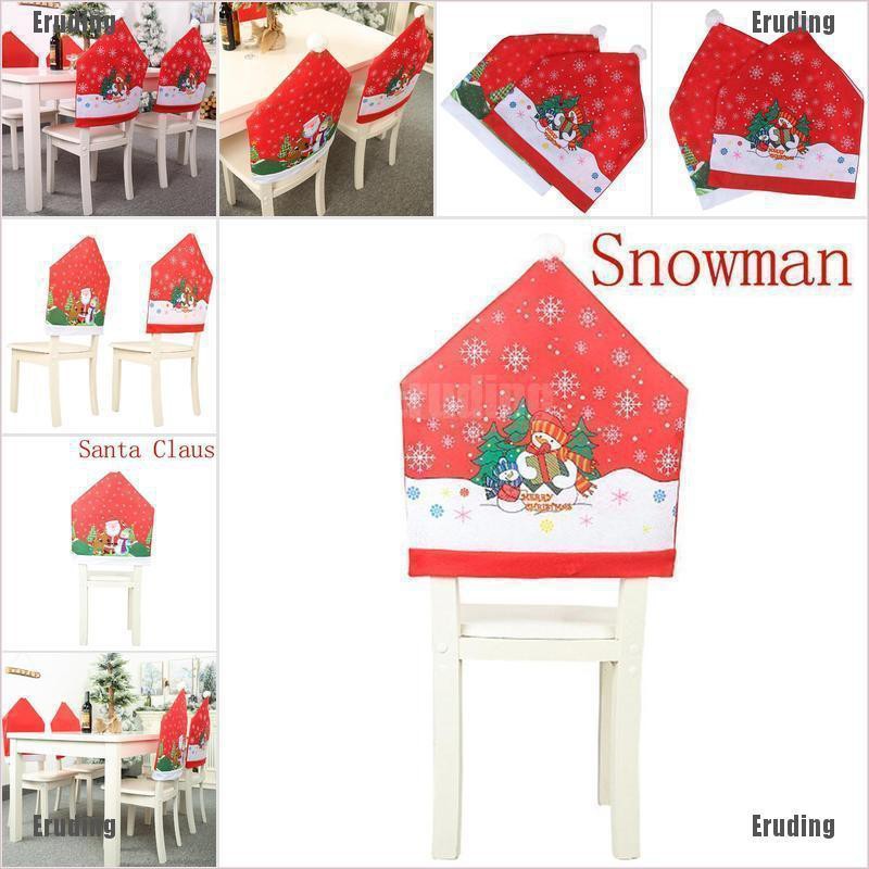 christmas house santa hat chair covers