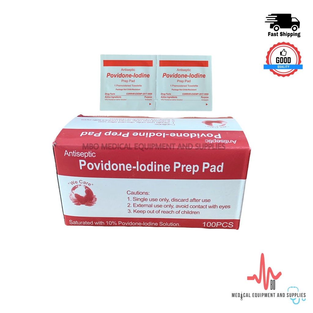 PovidoneIodine Pads (100pcs/box) Shopee Philippines