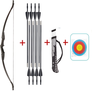 SinoArt 45 Recurve Bow and Arrow Set for Kids Archery with 8 Arrows 2 Target Paper 