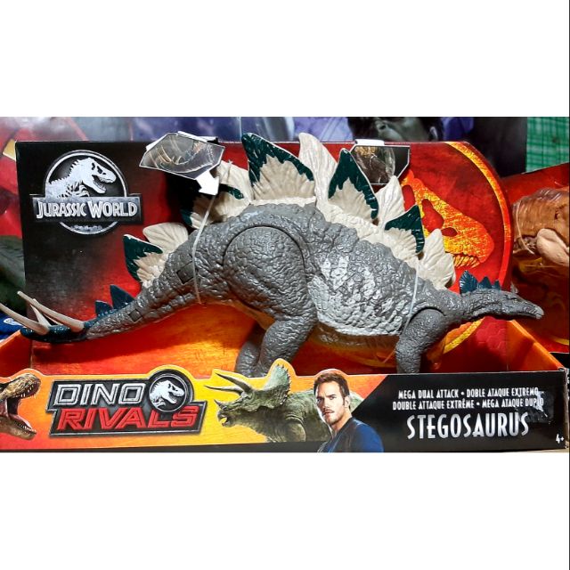 Jurassic World Dino Rivals Stegosaurus Dual Action Mattel Dinosaurs ...