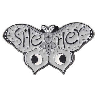 Ready Stock Fast Shipping Free Anti-Exposure Brooch Moth Butterfly Insect Cartoon Cute Japanese Metal Badge Student Biological Ba #9