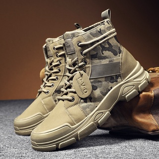 Men Desert Tactical Military Boots Working Safty Army Combat Boots Militares Shoes Boots