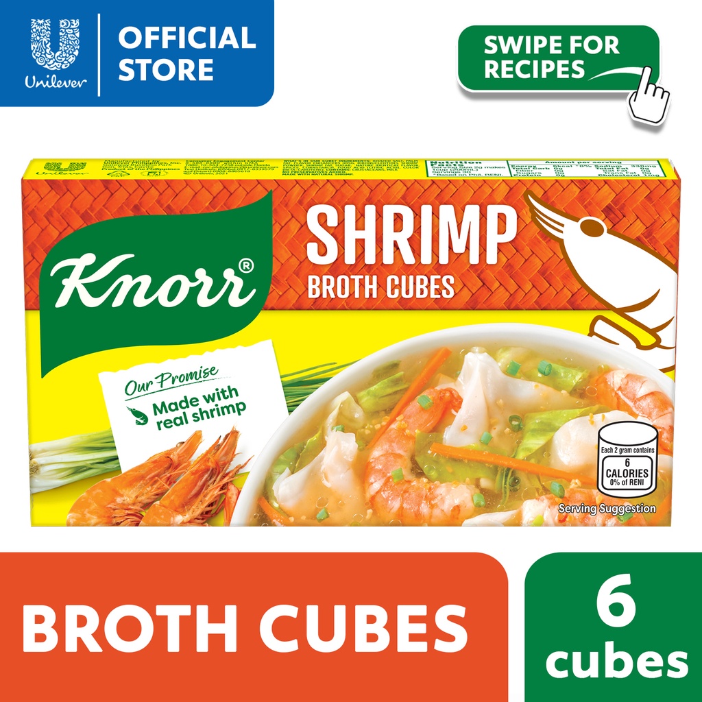 Knorr Bouillon Shrimp Broth Cubes Pantry Made with Real Shrimp 60g