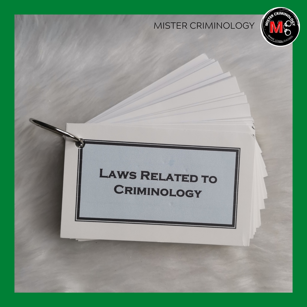 Flashcards - Laws Related To Criminology | READ DESCRIPTION | Shopee ...