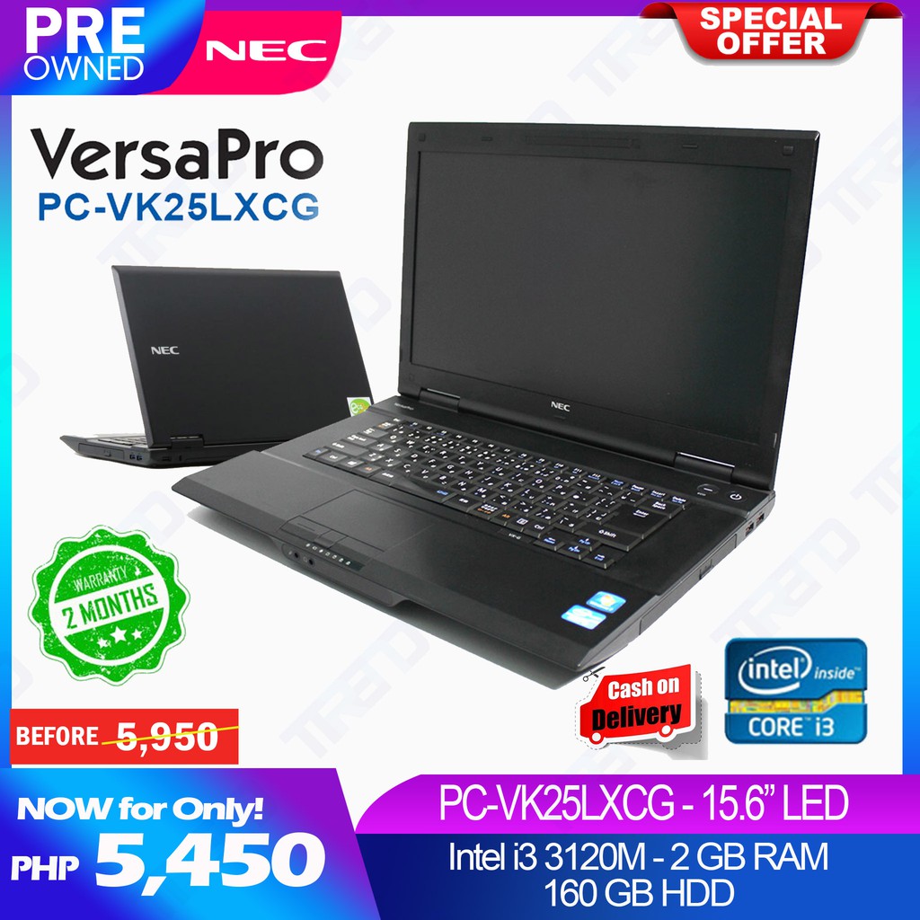 Nec Versapro Intel I3 3rd Gen Laptop Shopee Philippines