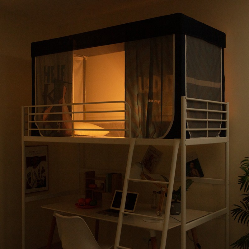 Student Dormitory Bedroom Mosquito Net, Enclosed Bunk Beds