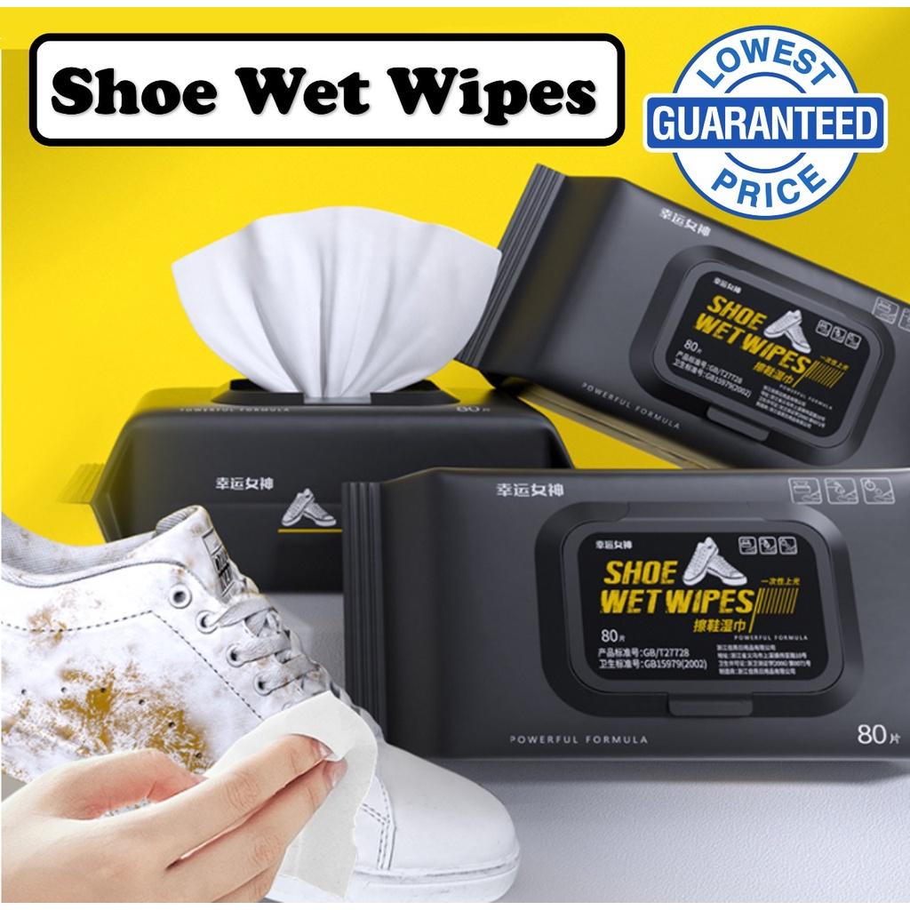 80Pcs Shoe Wet Wipes Wipes For Sneakers Shoes Cleaning Care Product