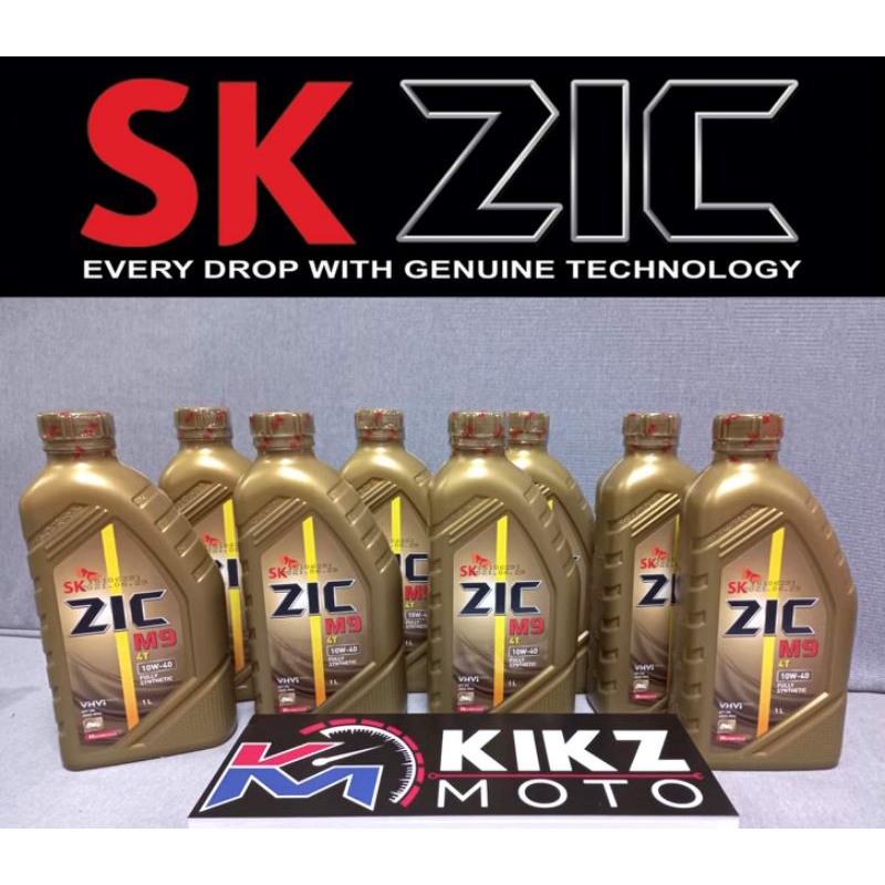 SK ZIC M9 4T SAE 10W-40 FULLY SYNTHETIC MOTORCYLE ENGINE OIL (1LITERS ...