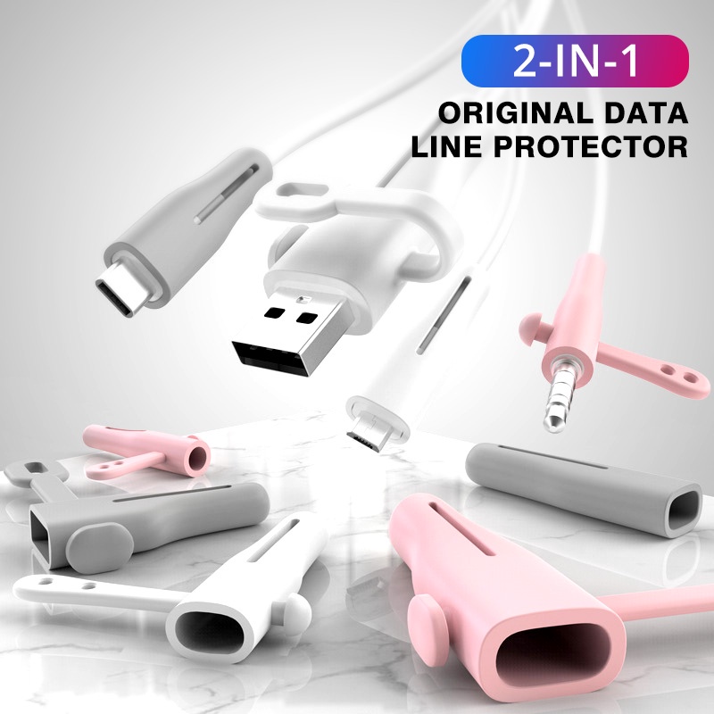 Phone Charger Cable Protector Cover Silicone Antibreaking Headphone Cable Protector, Charging