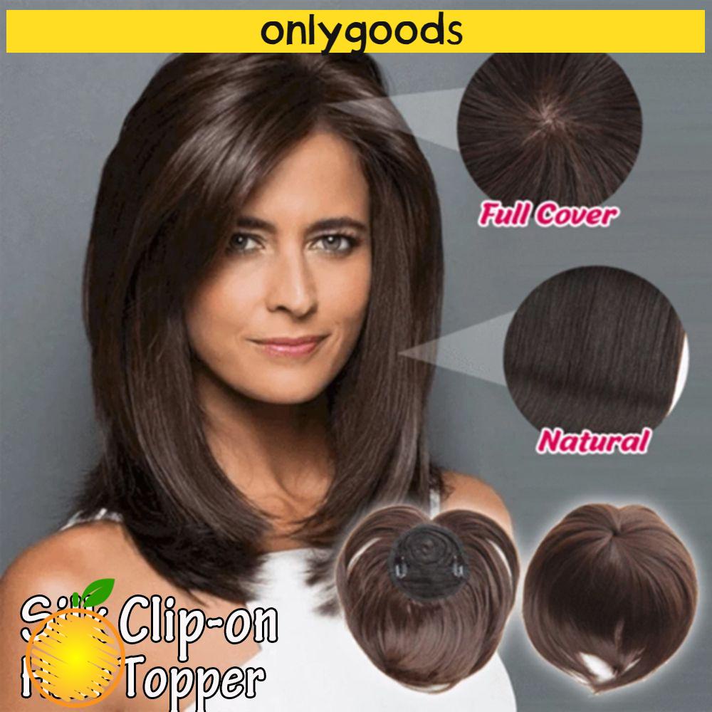 ONLY Hot Silky ClipOn Hair Topper Portable Heat Resistant Fiber Hair