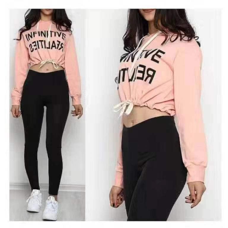 crop top hoodie with leggings