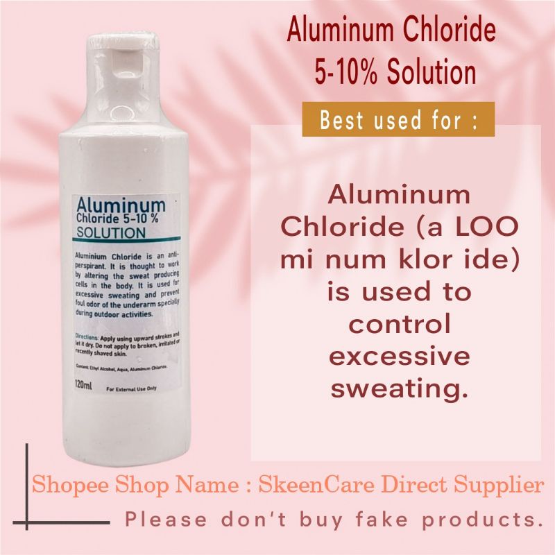 120ml Aluminum Chloride 510 Solution (Anti Perspirant) Shopee