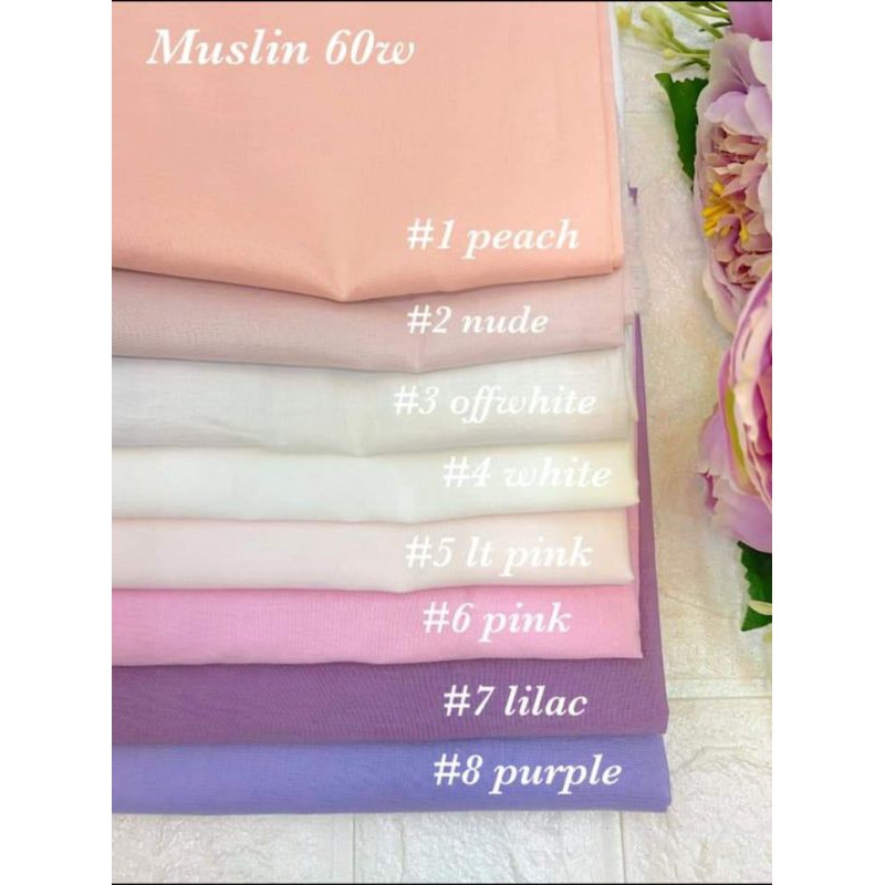 MUSLIN FABRICS (60 INCHES WIDTH) | Shopee Philippines