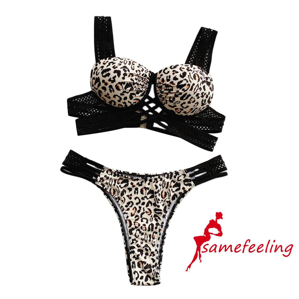 underwire leopard bikini