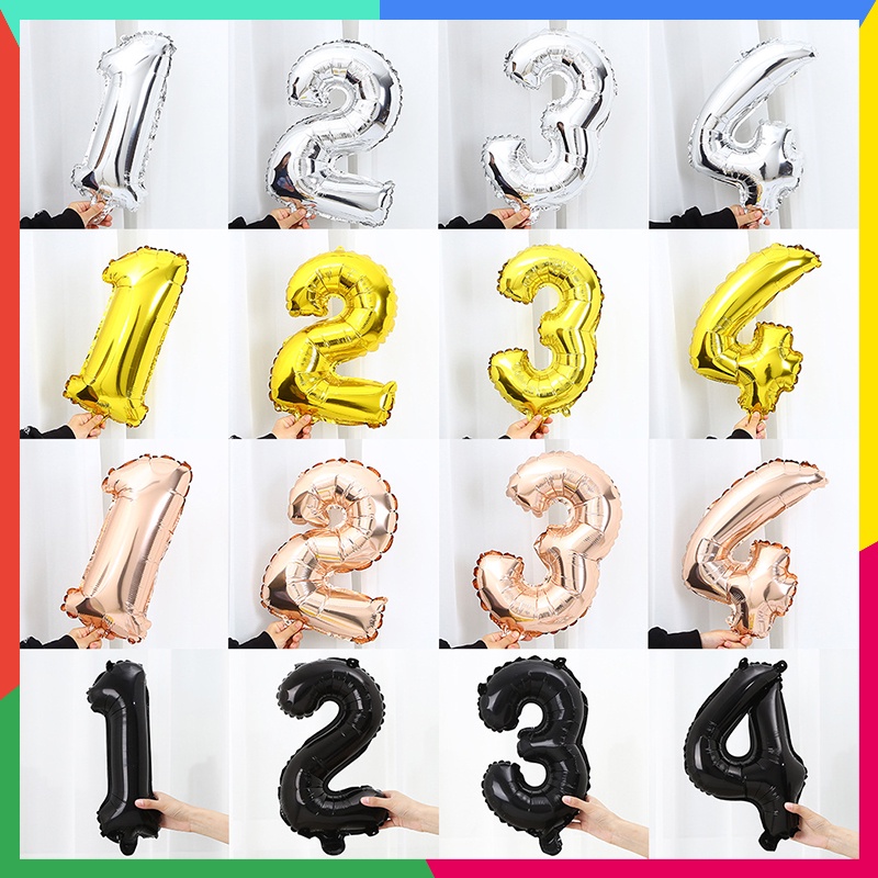 16 inch number balloon black number balloon birthday number balloon ...