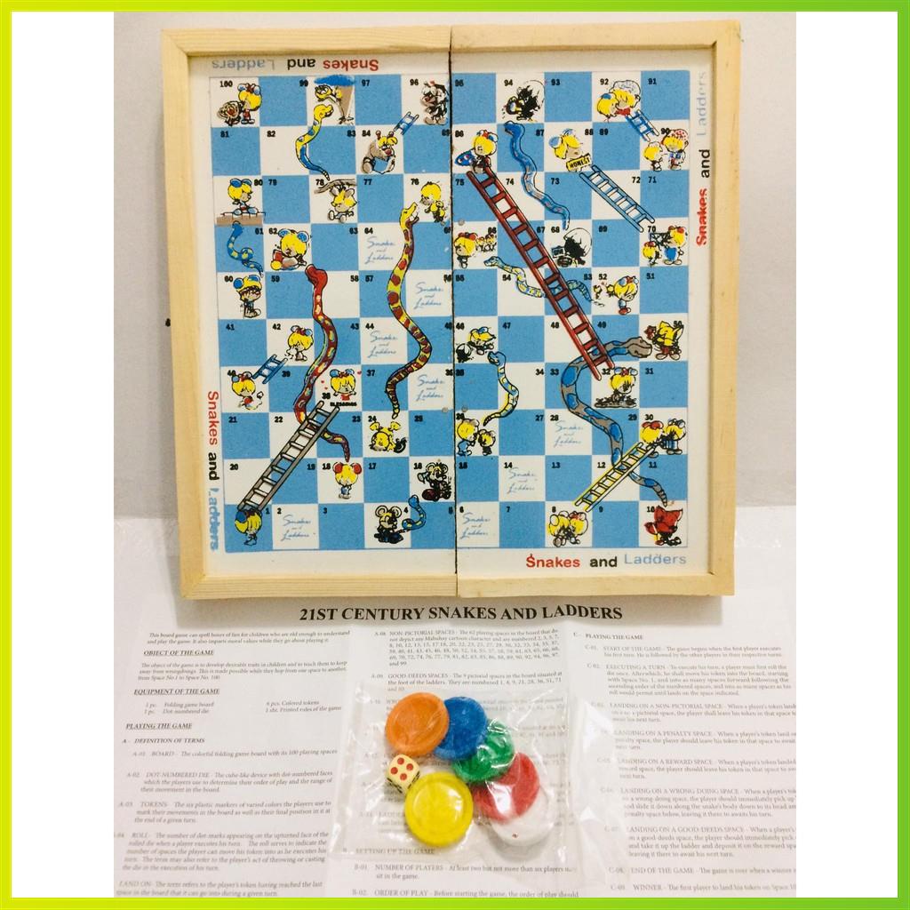 Available】WOODEN SNAKE AND LADDERS BOARD GAMES (SMALL) | Shopee Philippines