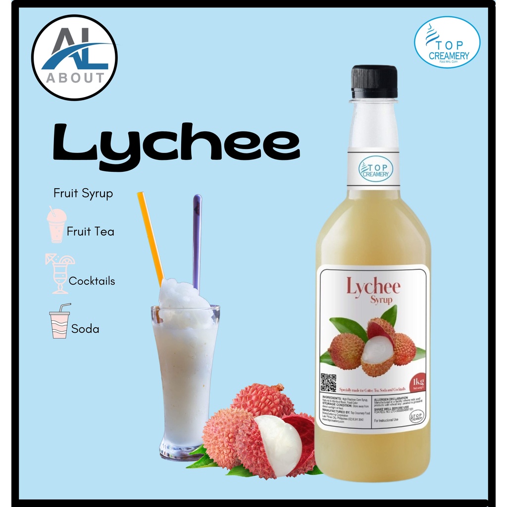 TOP CREAMERY LYCHEE SYRUP 1KG Shopee Philippines