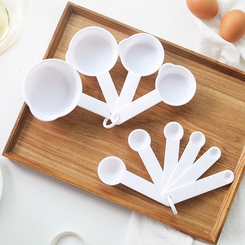 10 PCS Plastic Measuring Cup and Measuring Spoon Set Kitchen Tools