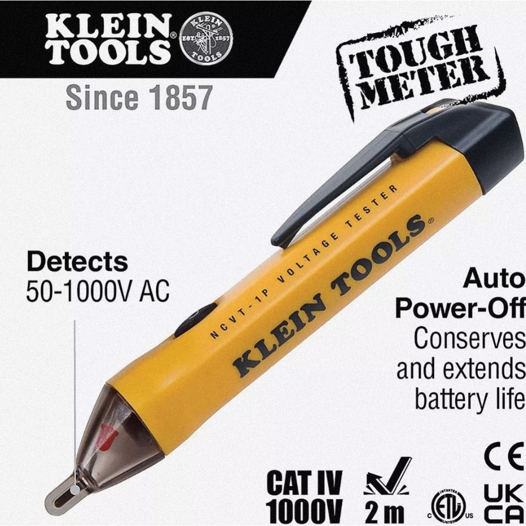 Klein Tools NCVT-1P Non-Contact Voltage Tester Pen, 50 To 1000 V ...