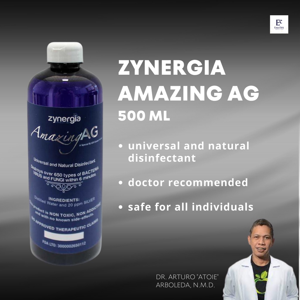 AUTHENTIC ZYNERGIA Natural Products Amazing AG Silver Antibacterial