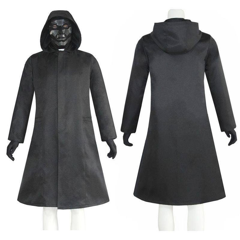 Squid Game Boss Front Man Costume Suit Black Jacket Coat Outfit Cos