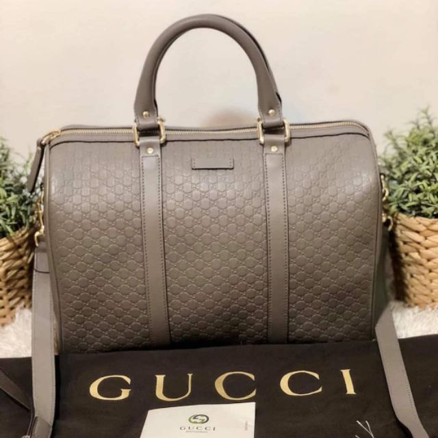 Original/Authentic Gucci Guccissima Boston Bag Grab Delive00 | Shopee ...