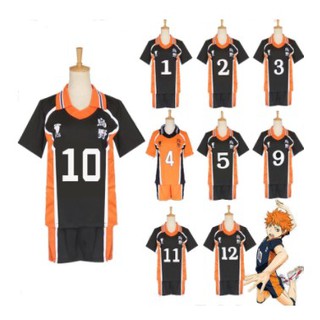 HAIKYU COSPLAY COSTUME KARASUNO VOLLEYBALL TEAM JERSEY ( SHIRT AND SHORT )