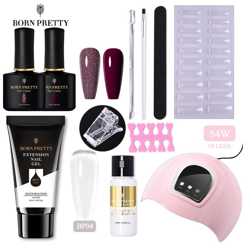 Born Pretty Uv Nail Gel Extension Kit All Manicure Set Acrylic Solution