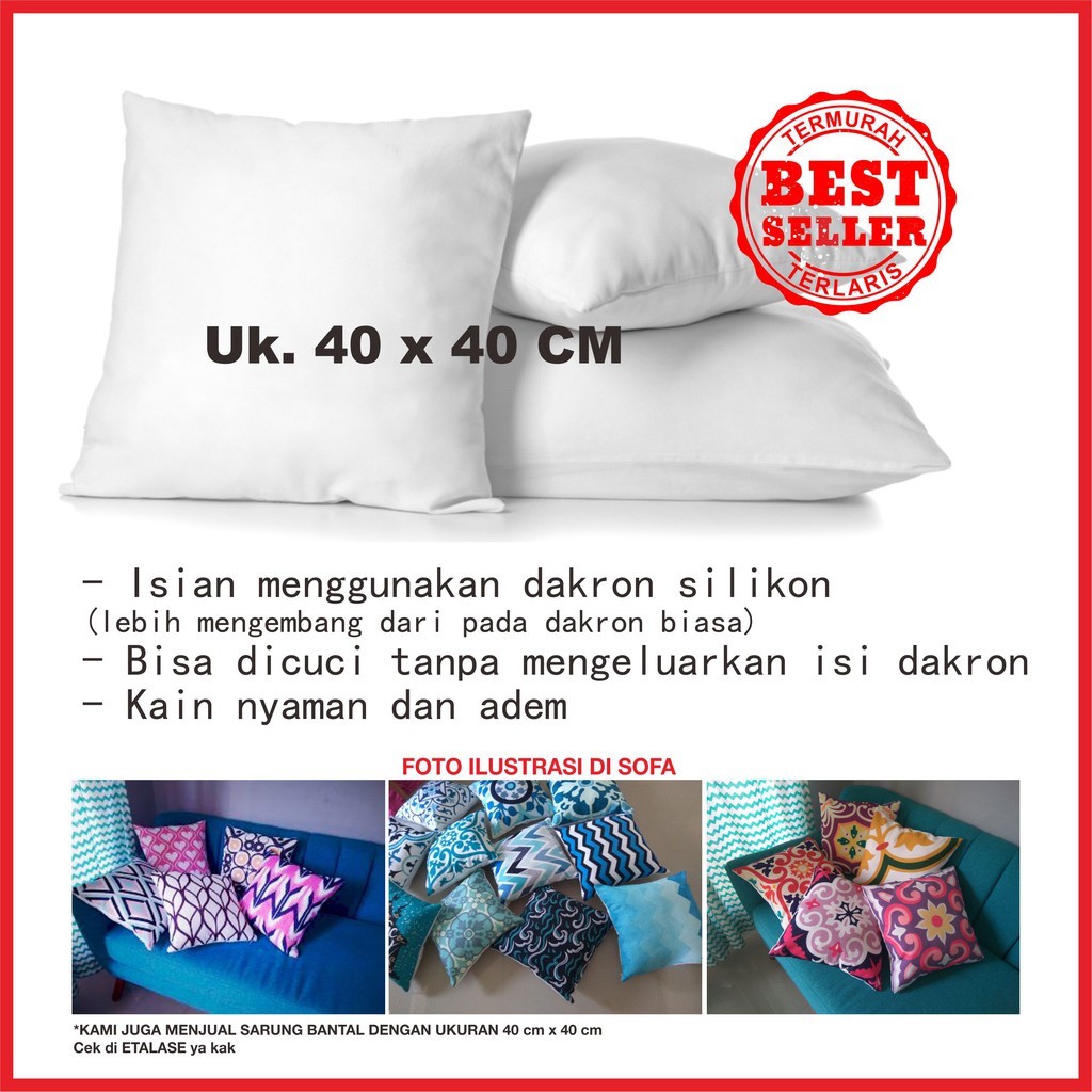 Bantal Sofa Bantal Sofa Dakron Silikon Shopee Philippines