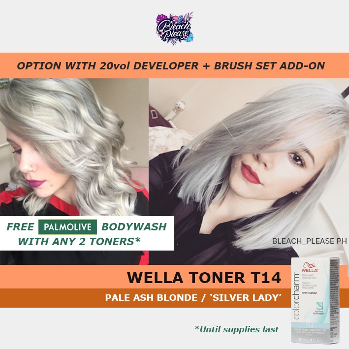 Wella T14 Hair Toner for Light Blonde / Silver Hair - Permanent Color ...